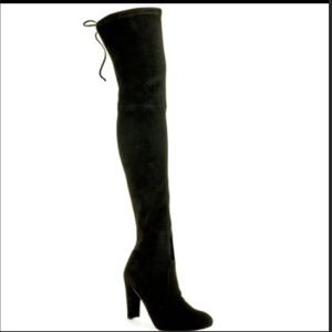 Stuart Weitzman Suede Black Over the Knee Boots
